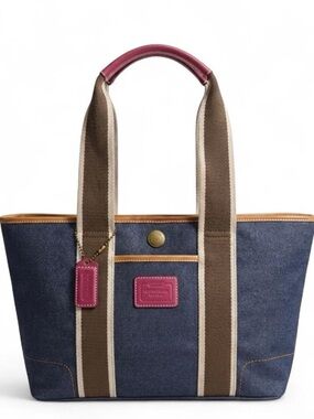 NWOT Coach Denim Hampton Bag